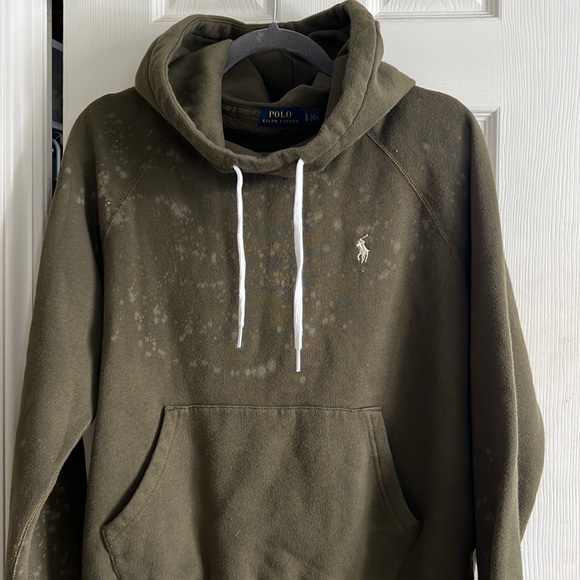 Cropped army green hoodie - Picture 2 of 5
